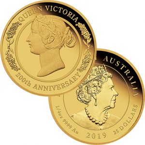 1/4oz 2019 Queen Victoria 200th Anniversary Gold Proof Coin