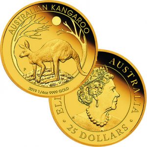 1/4oz 2019 Australian Kangaroo Gold Proof Coin